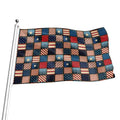 USA Denim Patchwork Pattern Print Flag