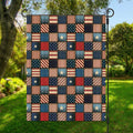 USA Denim Patchwork Pattern Print Garden Flag