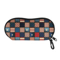 USA Denim Patchwork Pattern Print Glasses Case