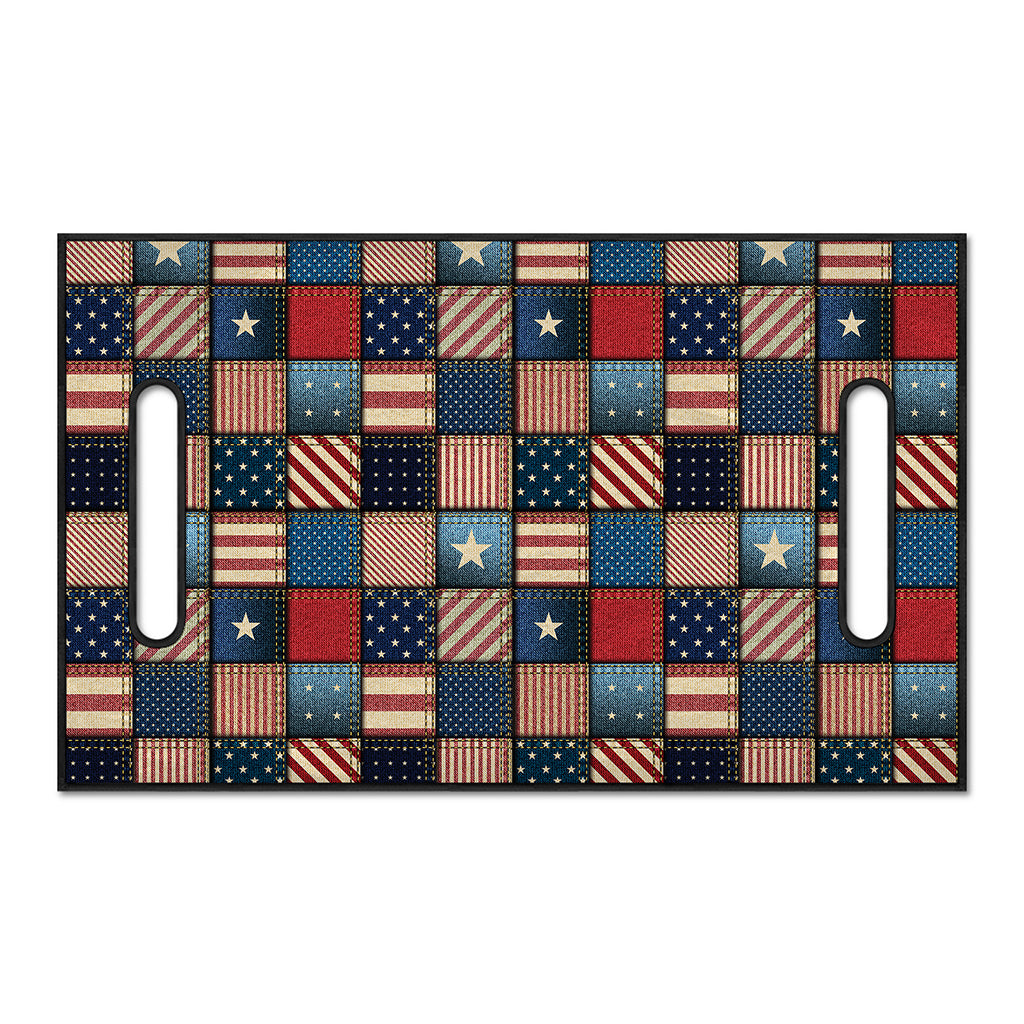 USA Denim Patchwork Pattern Print Golf Cart Seat Cover