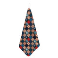 USA Denim Patchwork Pattern Print Hand Towel