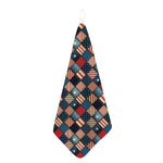 USA Denim Patchwork Pattern Print Hand Towel