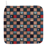 USA Denim Patchwork Pattern Print Hand Towel