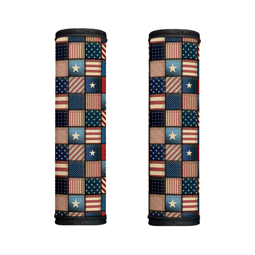 USA Denim Patchwork Pattern Print Handle Covers