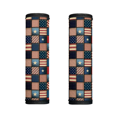 USA Denim Patchwork Pattern Print Handle Covers