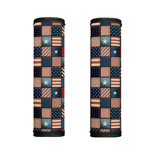 USA Denim Patchwork Pattern Print Handle Covers