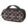 USA Denim Patchwork Pattern Print Portable Cooler Travel Case