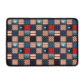 USA Denim Patchwork Pattern Print Kitchen Mat