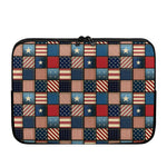 USA Denim Patchwork Pattern Print Laptop Sleeve