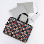 USA Denim Patchwork Pattern Print Laptop Sleeve With Handle