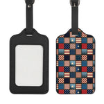 USA Denim Patchwork Pattern Print Luggage Tag