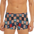 USA Denim Patchwork Pattern Print Men's Short Boxer Briefs