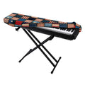 USA Denim Patchwork Pattern Print Piano Keyboard Cover