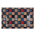 USA Denim Patchwork Pattern Print Placemat