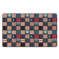 USA Denim Patchwork Pattern Print Polyester Doormat