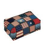 USA Denim Patchwork Pattern Print Rectangle Tissue Box Cover