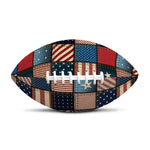 USA Denim Patchwork Pattern Print Rugby Ball