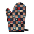 USA Denim Patchwork Pattern Print Single Oven Mitt