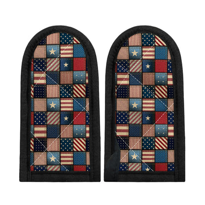 USA Denim Patchwork Pattern Print Skillet Handle Cover