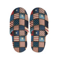 USA Denim Patchwork Pattern Print Slippers