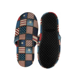 USA Denim Patchwork Pattern Print Slippers