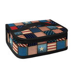 USA Denim Patchwork Pattern Print Small Lunch Bag