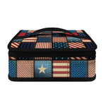 USA Denim Patchwork Pattern Print Small Lunch Bag