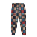 USA Denim Patchwork Pattern Print Sweatpants