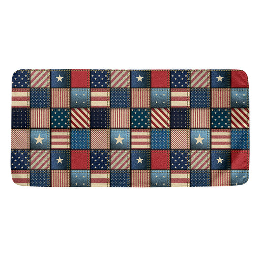USA Denim Patchwork Pattern Print Towel