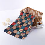 USA Denim Patchwork Pattern Print Towel