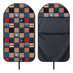 USA Denim Patchwork Pattern Print Waterproof Car Seat Cover