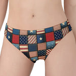 USA Denim Patchwork Pattern Print Women's Panties