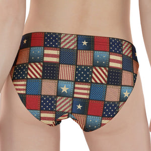 USA Denim Patchwork Pattern Print Women's Panties