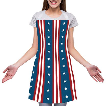 USA Independence Day Pattern Print Adjustable Apron