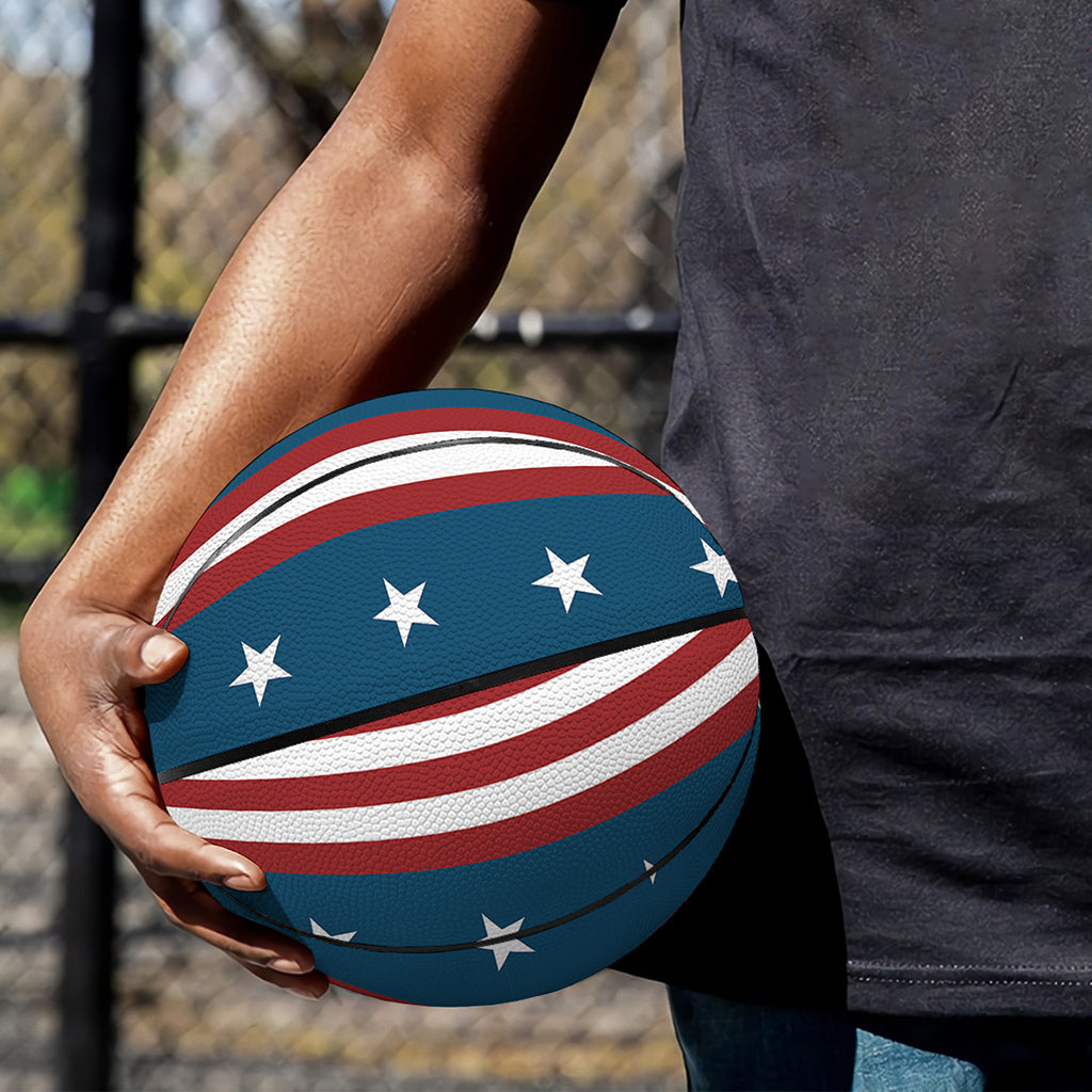 USA Independence Day Pattern Print Basketball