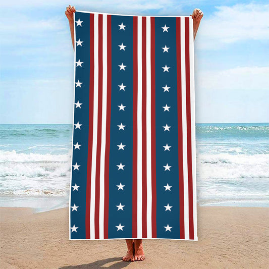 USA Independence Day Pattern Print Beach Towel