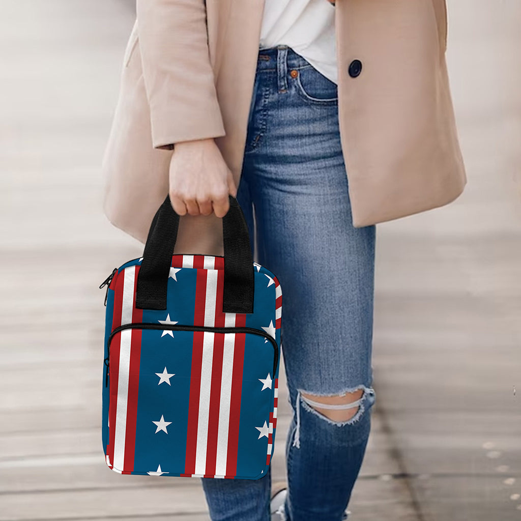 USA Independence Day Pattern Print Bible Tote Bag