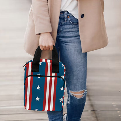 USA Independence Day Pattern Print Bible Tote Bag