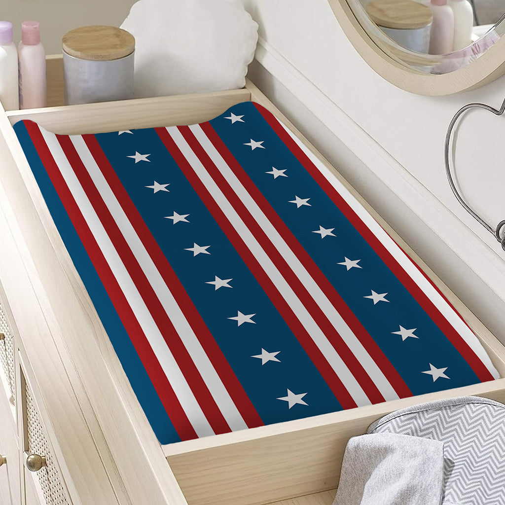 USA Independence Day Pattern Print Changing Pad Cover