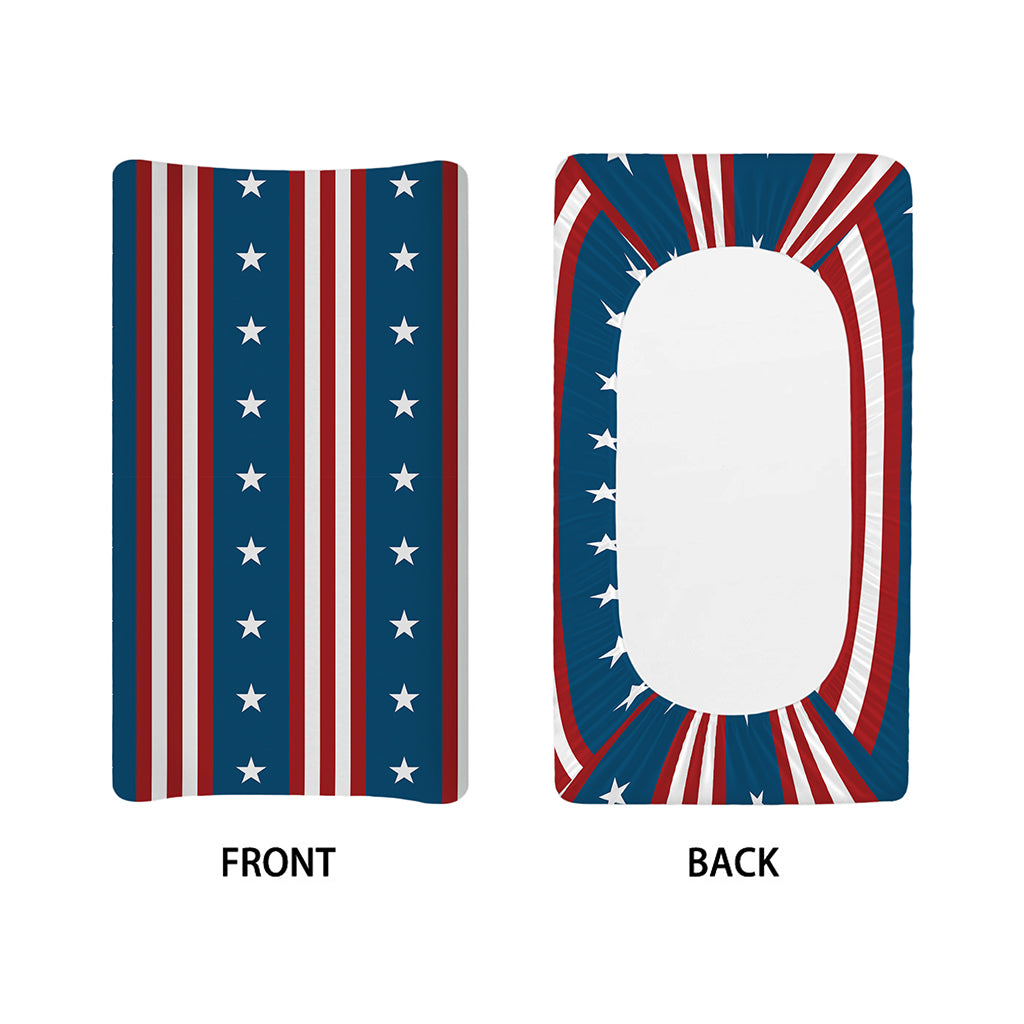 USA Independence Day Pattern Print Changing Pad Cover