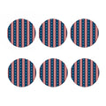 USA Independence Day Pattern Print Coaster Set
