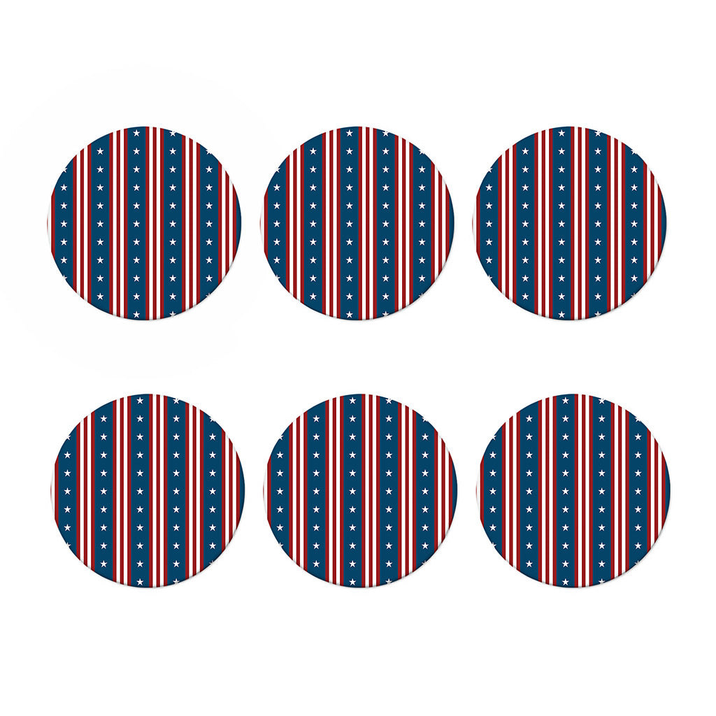 USA Independence Day Pattern Print Coaster Set