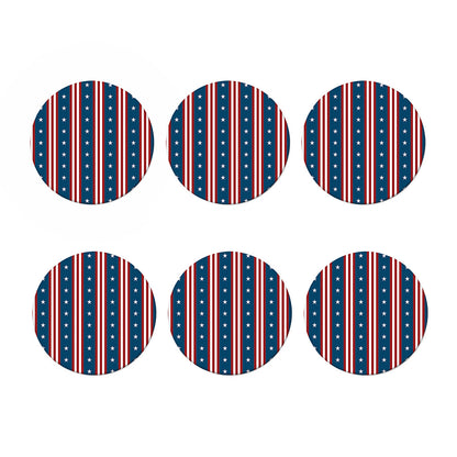 USA Independence Day Pattern Print Coaster Set