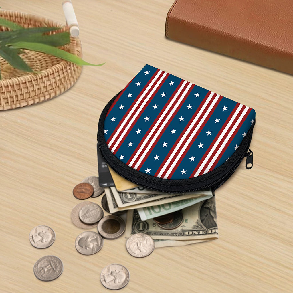 USA Independence Day Pattern Print Coin Purse