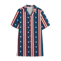 USA Independence Day Pattern Print Cotton Hawaiian Shirt