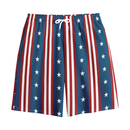 USA Independence Day Pattern Print Cotton Shorts
