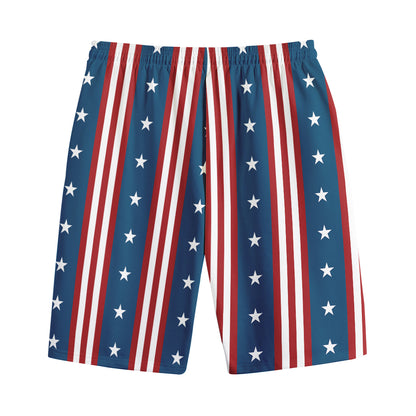 USA Independence Day Pattern Print Cotton Shorts