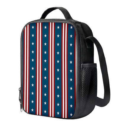 USA Independence Day Pattern Print Crossbody Lunch Bag