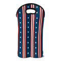 USA Independence Day Pattern Print Double Neoprene Wine Tote