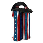 USA Independence Day Pattern Print Double Neoprene Wine Tote